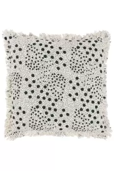 Image of Hara Enzyme Washed Woven Fringed Polyester Filled Cushion