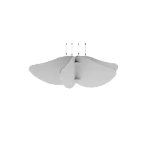 Image of Social Spaces Piano Scales Acoustic Suspended Ceiling Raft in Red 1200 x 1200mm