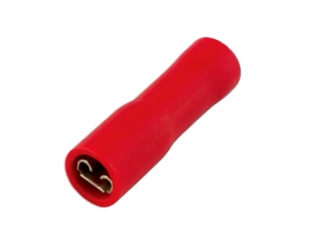 image of Red Female Fully Ins. Push-On 4.8mm Pk 100 Connect 30134