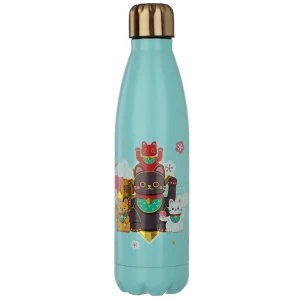 Image of Maneki Neko Lucky Cat Reusable Stainless Steel Hot & Cold Thermal Insulated Drinks Bottle 500ml