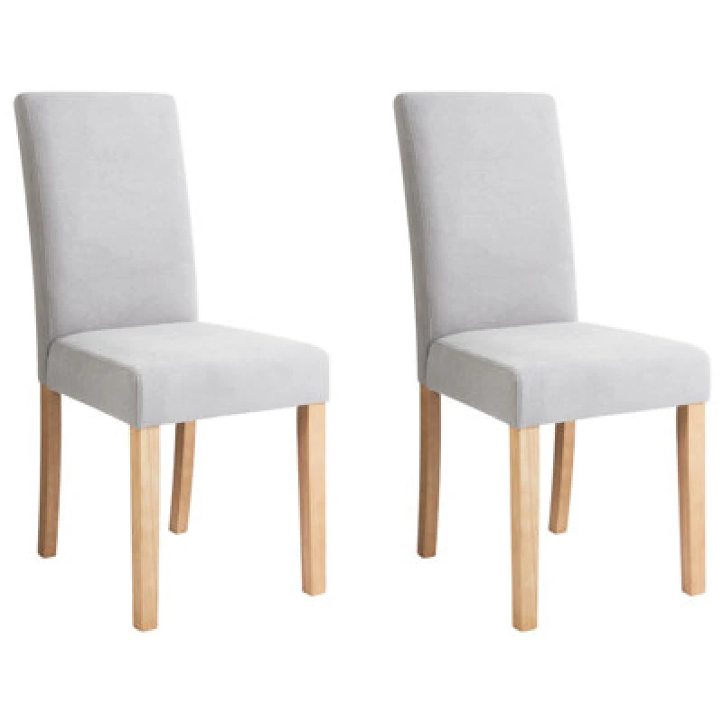 Image of Beliani Set Of 2 Dining Chairs Broadway Fabric Dark Grey