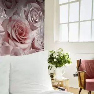 Image of Madison Glitter Vinyl Wallpaper Raspberry 139521 Full Roll - Muriva