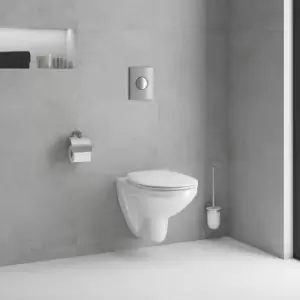 image of Wall Hung Toilet with Soft Close Seat Frame and Cistern - Grohe Solido Bau