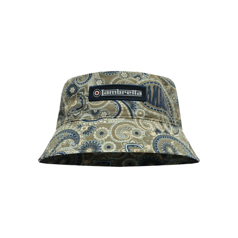 Image of Lambretta Womens Paisley Bucket Hat in Khaki Khaki Female One Size