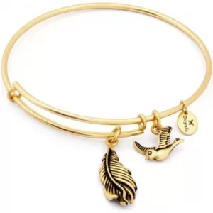 Image of Ladies Chrysalis Gold Plated Spirited Virtue Expandable Bangle