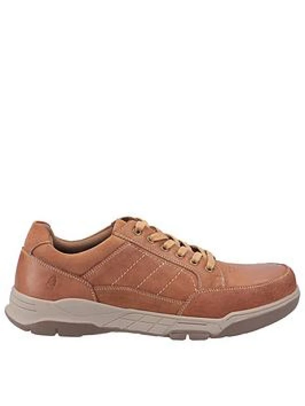 Image of Hush Puppies Hush Puppies Men 'Finley' Smooth Leather Lace Shoes in Tan Size: 7 Tan 7 Male 5038600748478