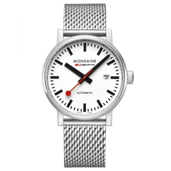 Image of Mondaine Evo2 Automatic 40mm Stainless Steel Mesh Bracelet Watch
