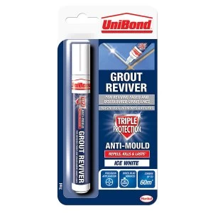 image of Unibond Anti Mould Grout Pen 7ml Ice White