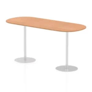 Image of Italia Poseur Boardroom Table 2400 Top 1145 High Oak