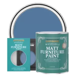 Image of Rust-Oleum Matt Furniture & Trim Paint - Blue SILK - 750ml