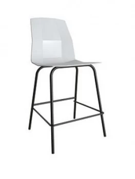 Cosmoliving By Cosmopolitan Riley Molded Counter Stool- Grey