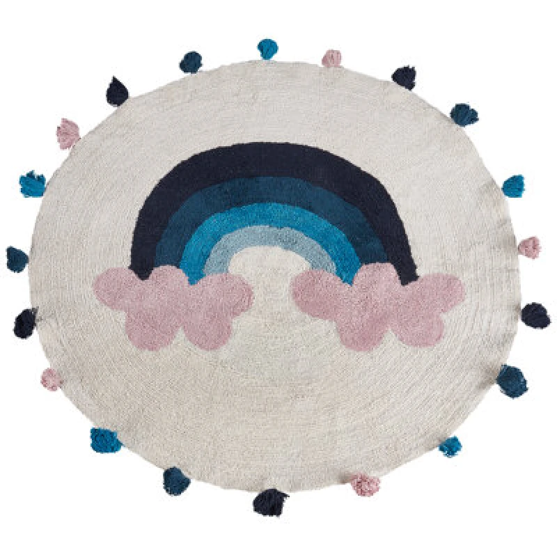 Image of Beliani Kids Rug Gorisa Multicolour 120 Cm Cotton