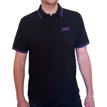 Image of Black Sabbath - Wavy Logo Unisex Large T-Shirt - Black
