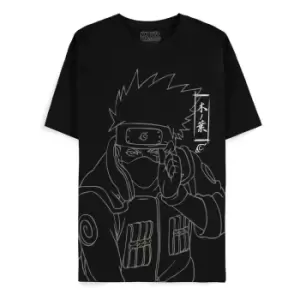 Naruto Shippuden T-Shirt Kakashi Line Art Size XL