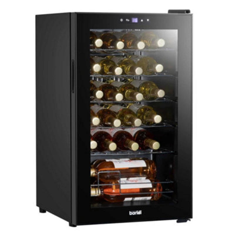 Image of Dellonda Baridi Black 24 Bottle Wine Fridge Cooler, 5-18C Touch Controls & LED 430X740mm