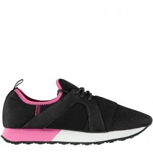 Image of Firetrap Getaria Ladies Trainers - Black/Pink