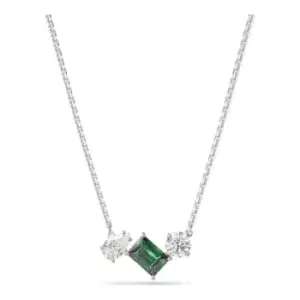 Image of Mesmera Mixed Cuts Green Rhodium Plated Pendant 5668278
