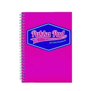 image of Pukka Pad Vision Wirebound Jotta Pad A5 Pink Pack of 3 8615-VIS