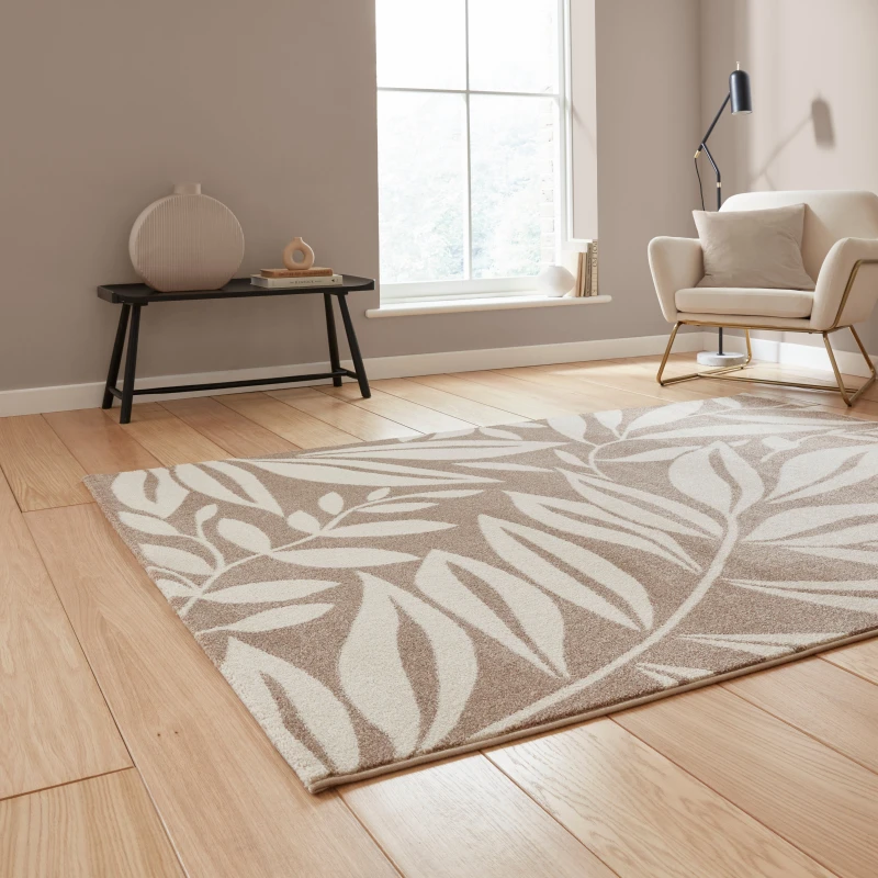 Image of Catherine Lansfield Sorral Leaves Botanical Rug