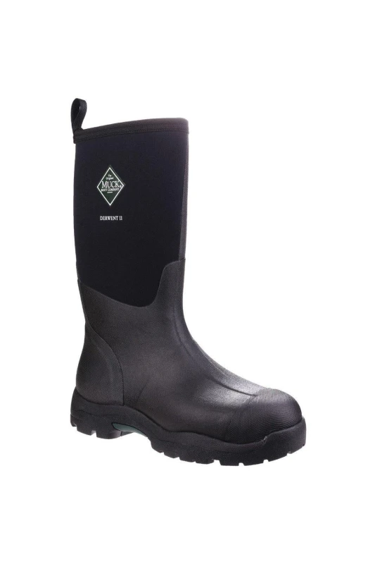 Image of Muck Boots Muck Boots 'Derwent II' Wellington Boots in Black Size: 4 Black 4 Unisex 0664911059689
