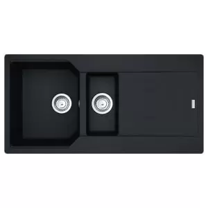 Image of Franke Urban Granite 1.5 Bowl Kitchen Sink - Black