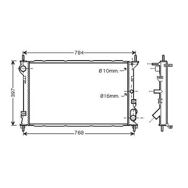 Image of Engine radiator DIEDERICHS DCM2094