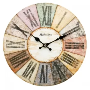 image of Hometime Woolston Wood Panel Wall Clock