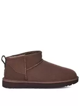 Image of UGG Classic Ultra Mini Ankle Boots - Brown, Size 8, Women