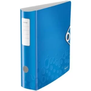 image of Leitz Folder 1106 Active WOW A4 Spine width: 82mm Iceblue (metallic) 2 brackets 1106-00-36