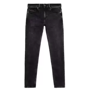 image of Diesel Sleenker Skinny Jeans - Black