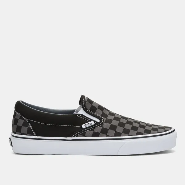 Vans classic slip on trainers in Black & grey Black / grey UK 12 (EU 47)