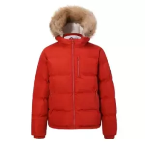 Image of SoulCal 2 Zip Bubble Jacket Mens - Orange