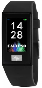 image of Calypso Unisex Smartime Black Silicone Strap + Free Watch