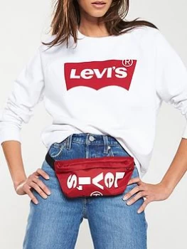 Levis Relaxed Graphic Crew Sweatshirt - White, Better Batwing White Size M Women