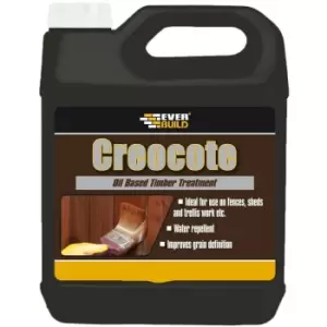Image of EVERBUILD 4LTR CREOCOTE Light Brown replaces creosote fence wood treatment