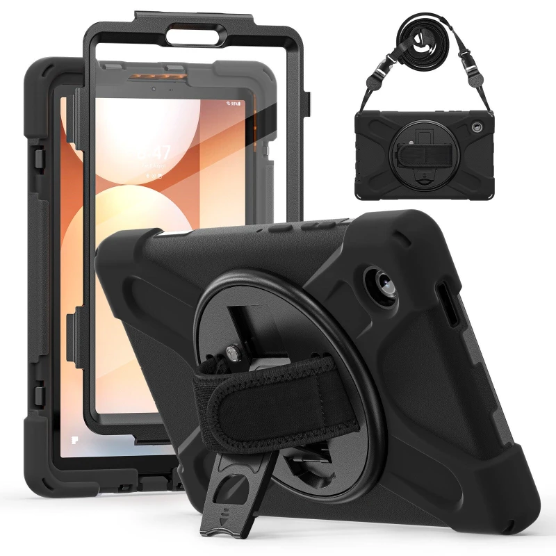 Image of Tech air Techair TAXSGA043HS Samsung Tab A11 military grade drop protection rugged case with hand & shoulder strap TAXSGA043HS
