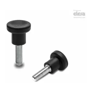 Image of Elesa - Knurled knob-EKK.18-p M4x16-C1 Black