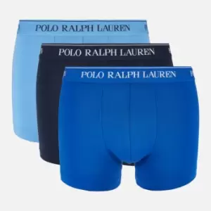 image of Polo Ralph Lauren Mens 3 Pack Trunk Boxer Shorts - Blues - S