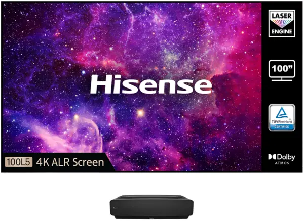Image of Hisense 100" 100L5FTUKB12 Smart 4K Ultra HD Laser TV