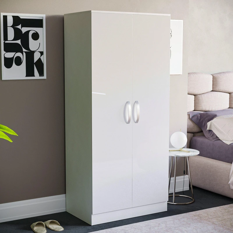 Image of Lassic Vida Designs Hulio 2 Door Wardrobe White unisex 2 Door