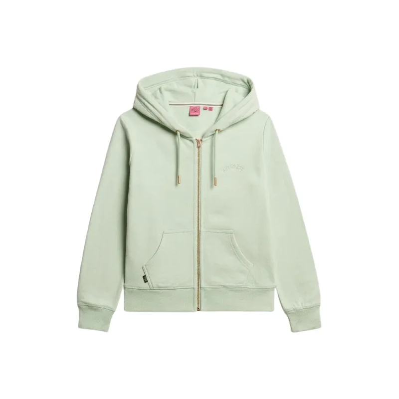 Image of Superdry Womens zip-up hoodie Superdry Logo Essential Vert Female XS