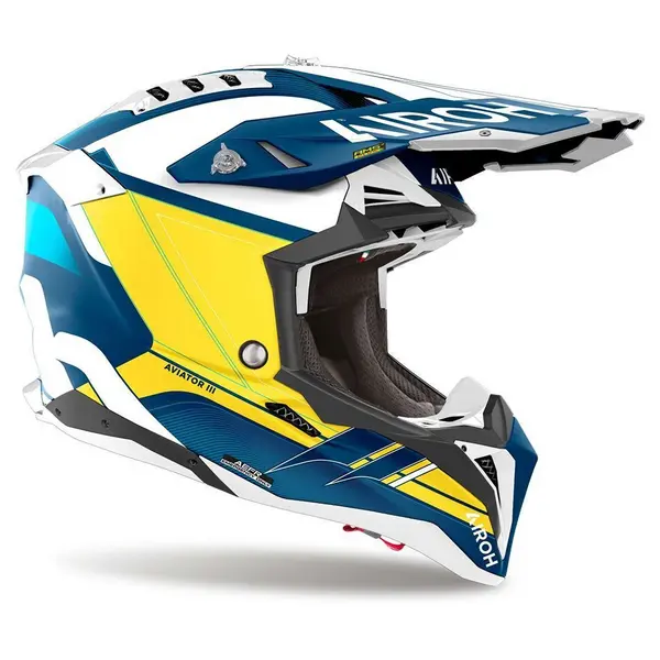 Image of Airoh Aviator 3 Saber Blue Matt Offroad Helmet Size S