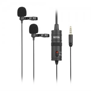 image of BOYA- BY-M1DM Dual Omni-directional Lavalier Mic