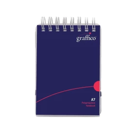 Image of Graffico Polypropylene Wirebound Notebook 140 Pages A7 500-0466