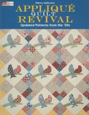 Image of applique quilt revival updated patterns from the 30s