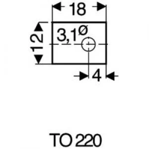 image of Mica sheet L x W 18mm x 12mm Suitable for TO 220 Fischer Elektronik