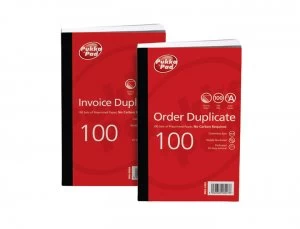 image of Pukka Pads Duplicate Order Book Pre-Printed 210 x 130mm 5 Pack