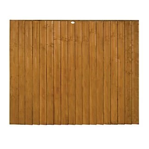 Image of Forest Garden Dip Treated Featheredge Fence Panel - 6 x 5ft Pack of 3