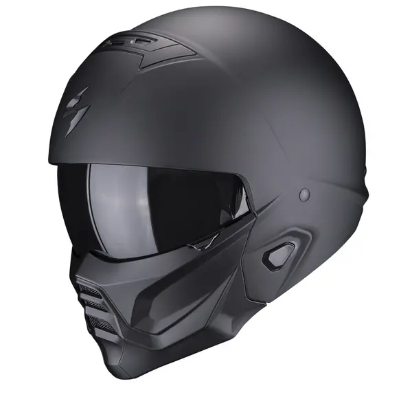 Image of Scorpion Exo-Combat II Solid Matt Black Jet Helmet Size XL