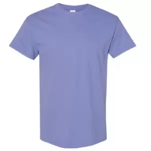 image of Gildan Mens Heavy Cotton Short Sleeve T-Shirt (S) (Violet)